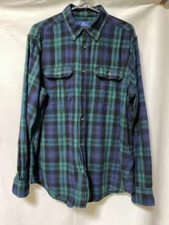 A BATHING APE ネルシャツ Mサイズ ネイビーとグリーンのチェック