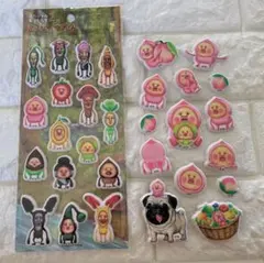 こびとずかん カクレモモジリ スペシャルもっちもちシール　ぷにぷにシール 2枚