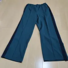GU　ジャージ　グリーン　パンツ　レディース　Lサイズ　ラインパンツ　ジーユーのサムネイル