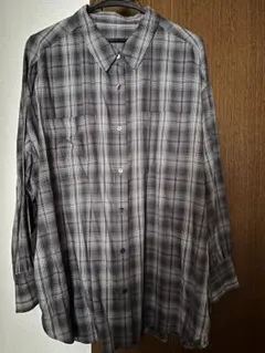 美品LEPSIMグレー系チェック 長袖シャツ