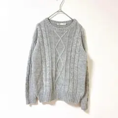 セブンデイズサンデイ　ニット　長袖　M グレー　シンプル　カジュアル　秋　冬