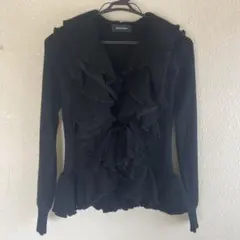 グランターブル フリル付きリブニットカーディガン y2k グランジ