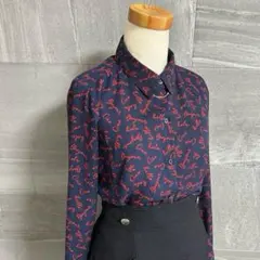 美品 バナナリパブリック プリント 長袖シャツ アルファベット ロゴ