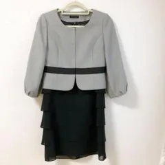 フォーマルスーツ　ワンピース9号Mサイズ　グレー入園式入学式　定価15,980円