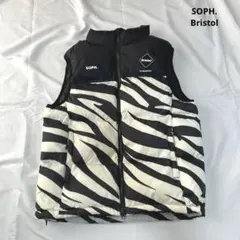 SOPH. Bristol ダウンベスト L ゼブラ柄 アニマル柄