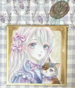 手描きイラスト アナログ コピック 女の子イラスト オリジナル 創作
