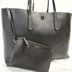 美品 ケイトスペード トートバッグ 肩掛け可 A4可 レザー スペードロゴ