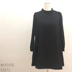 earth music&ecology Aラインミニワンピース 濃紺 Mサイズ