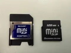SHARP miniSDアダプター　＋　128MB miniSD