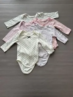 ベビー肌着・長袖ボディスーツ 5枚セット