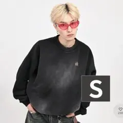 L2098　ウォッシュドロゴスウェット　S（black）　地底人ONLINE