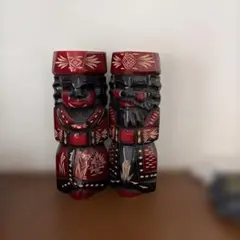 置物オブジェ　木の彫り物　アイヌ木彫り人形