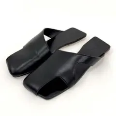 BLACK BY MOUSSY カッティングミュール ブラック 36 23.5㎝のサムネイル