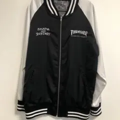 THRASHER スカジャン ブラック/ホワイトのサムネイル