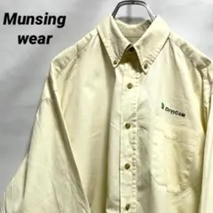 T-3 Munsingwear アメリカ古着 ワークシャツ 長袖シャツ 刺繍 M