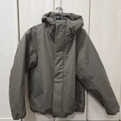 ブラウン M 無印良品 紳士　防風撥水中わたフードジャケット メンズ