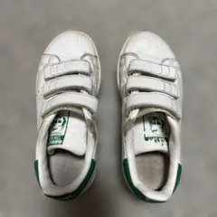 adidas Stan Smith ホワイト/グリーン ベルクロ 17.0cm
