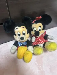 【ディズニー】ミッキーマウス　ミニーマウス　ぬいぐるみ