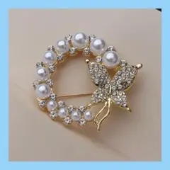パールブローチ 蝶 リース 卒業式 入学式 セレモニー 結婚式 コサージュ