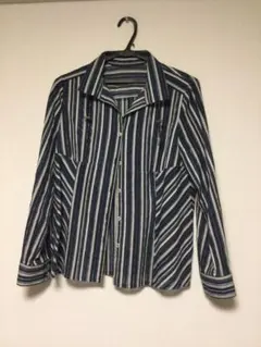 レリアン　ストライプ柄　シャツブラウス