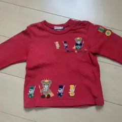 ミキハウス　mikihouse　難あり　王様　トレーナー　赤　90