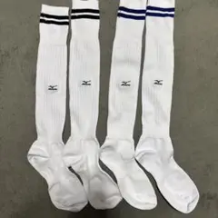 Mizuno サッカーソックス 4足セット ホワイト