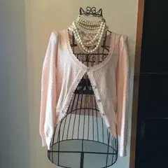 イング カーディガン キラキラハートボタン