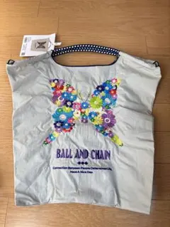 新品　Ball & Chain 蝶の刺繍エコバッグ