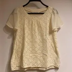 earth music&ecology レース 半袖 カットソー F