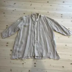 O project オープロジェクト コットン リネン ワイド シャツ 半袖