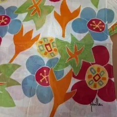 Sybillaカラフル花柄大判ネッカチーフバンダナ57×57