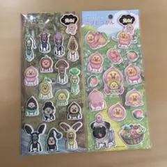 クーリア　こびとづかん　光る　シール　2種セット