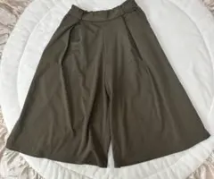 （※毛玉あり）GU ガウチョパンツ Sサイズ オリーブ