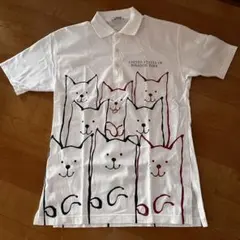 USPP DOGプリント ホワイトポロシャツ M