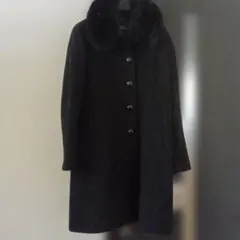 GRADEファー襟付きアンゴラウールコート　東京スタイル