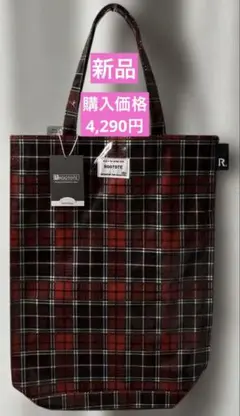 【新品】ROOTOTE EU.アーキャトル.ラミネート-Nチェック柄トートバッグ