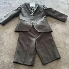 入学式　110男の子　七五三　スーツストライプ スーツ上下シャツネクタイセット