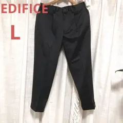 週末SALE‼️エディフィス　グレー　Lサイズ　厚手スラックス　ダブル③