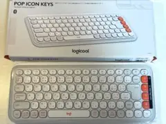 logicool POP ICON KEYS ホワイトオレンジ 無線キーボード