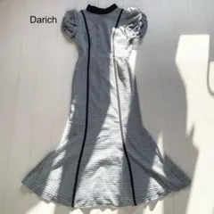 Darich コットンレースバックリボンロングワンピース サックス　FS