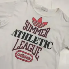 古着　90s デサント期　アディダス　ビックロゴ　adidas　Tシャツ　シャツ