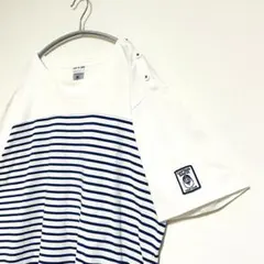 キャプテンサンタ　YACHT CLUB 半袖Tシャツ　ボーダー柄　白/青　XLのサムネイル