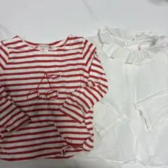 ボンポワン ロンTとブラウス　セット売り