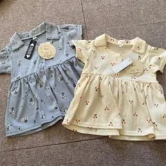 ひ*様 ベビー服 トップス　80cm 水色 アイボリー