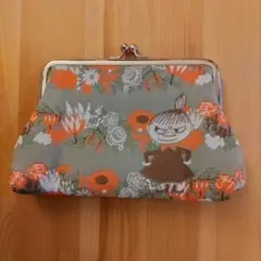 ムーミン　リトルミィのジャガード織り　がま口ポーチ