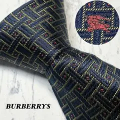 ✨極美品✨BURBERRY ネクタイ パネル柄 パターン ホース シャドーホース