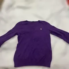 Ralph Lauren Sport 紫 Vネック ニットセーター