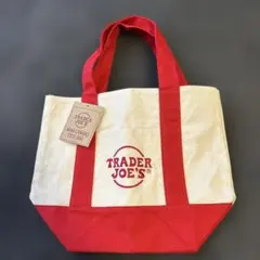 【新品】TRADER JOES ミニトートバッグ　赤　タグ付