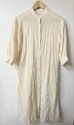 しまむらtal.by yumi アイボリーシャツワンピース　M