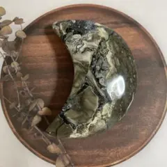 天然石 ボルケーノアゲート 月カービング